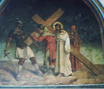 5 Simón el Cireneo Ayuda a Jesús a Llevar la Cruz